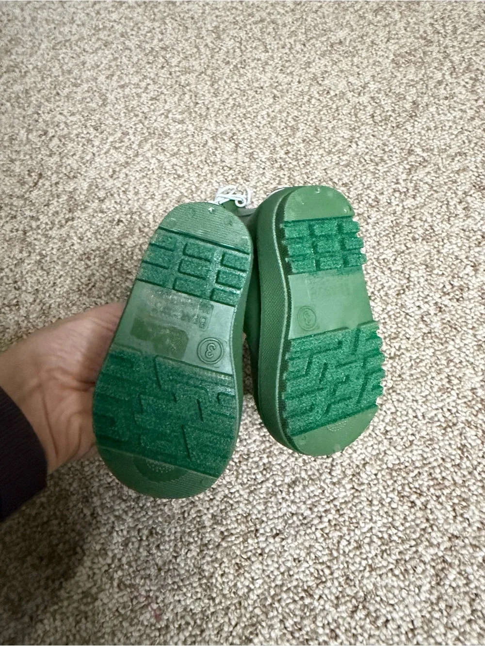 NWT Green Waterproof Chelsea Rain Boots size 3